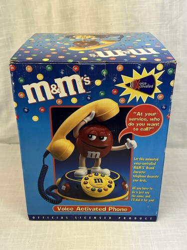 M&M Red phone in Original Box Factory wrapped Corded Phone Voice Activated NEW - Picture 1 of 8