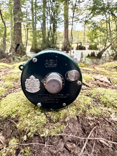 Vintage 1975 ABU GARCIA AMBASSADEUR 5000D Green Baitcasting Reel, Original--VG - Picture 7 of 10