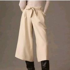 Maeve Anthropologie Tie-Waist Culottes Womens Sz 10 Minimalist Wide Leg Capsule