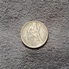 1866 Seated Liberty Dime 10 Cents US Coin KM#92