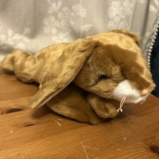 TY 2000 Beanie Buddies Ears the Rabbit Brown Soft Plush Toy Buddy 12"