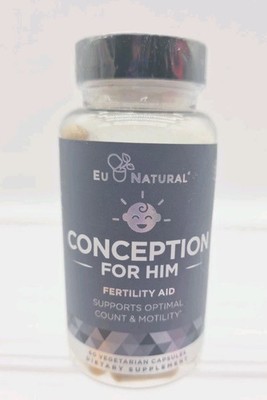 Eu Natural Conception For Him Fertility Aid 60 Veg Caps Exp 10/26  Sealed 