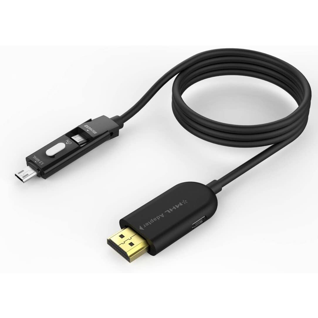 Cable Muvit MUNTC0010 MHL HDMI a Micro USB - 1.2 m negro
