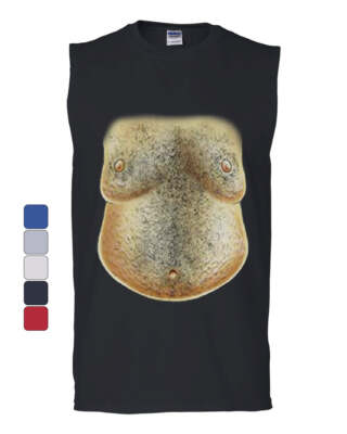 Hairy Man Belly Funny Muscle Shirt Beer Belly Drinking Funny