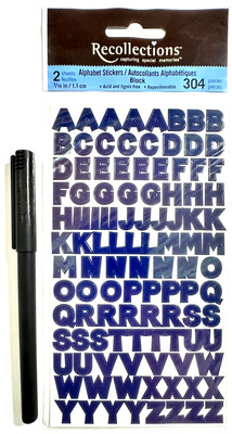 Midnight Blue Letters Numbers Stickers Card Making Scrapbooking Recollections