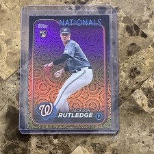 JACKSON RUTLEDGE 2024 Topps Series 2 #503 HOLIDAY FOIL Rookie RC Nationals B-17
