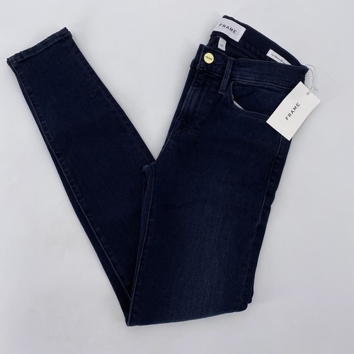 Frame Le Skinny De Jeanne jeans size 26 Distressed NWT Dark mid rise Dynamite - Picture 2 of 8