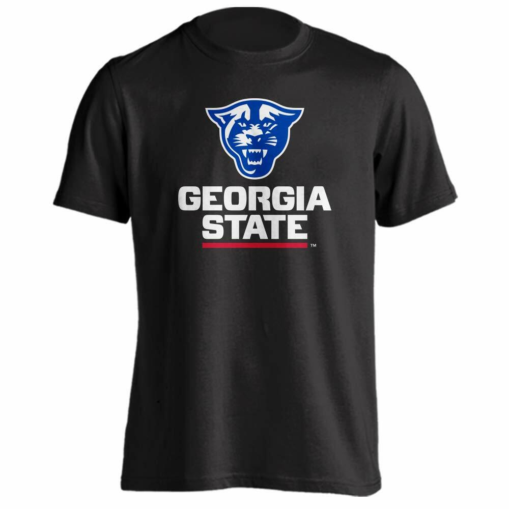 Georgia State University Panthers T-Shirt – Black, Men's Sizing With Athletic Wordmark Logo