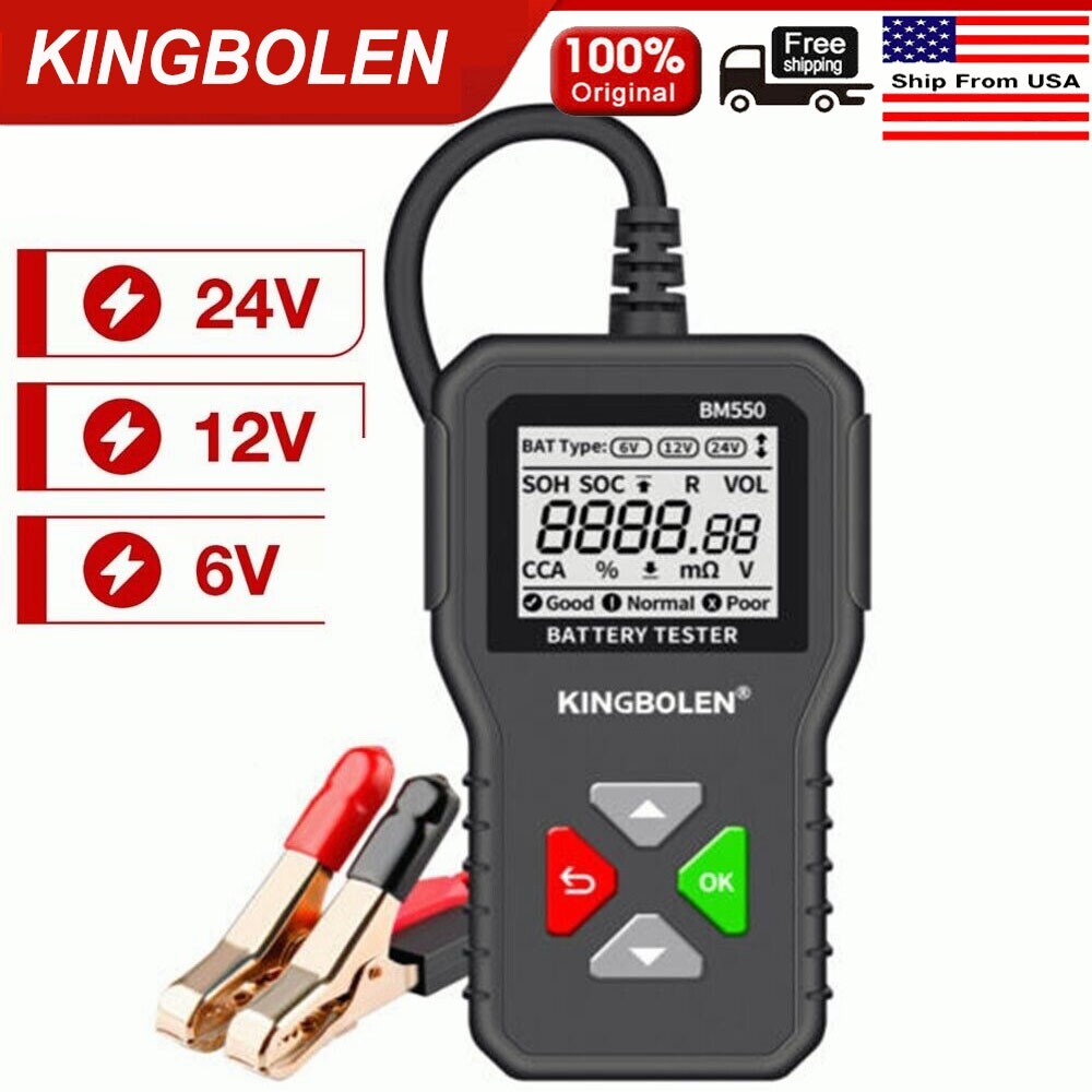 BM550 Car Battery Tester Analyzer Cranking Charging Test 6V 12V 24V