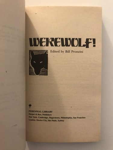WEREWOLF By Bill Pronzini 1979 Vintage PB- VG - Picture 3 of 5