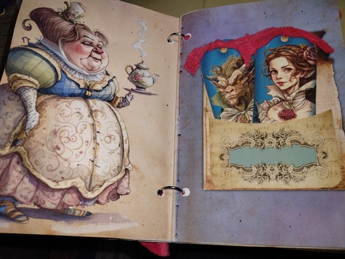 Beauty And The Beast Junk Journal Scrapbook USA - Picture 6 of 17