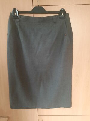   Barisal Rock Business Midi gerader Schnitt Schlitz Winter Gr.42 Gr.XL Grau 