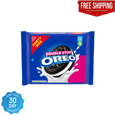 OREO Double Stuf Chocolate Sandwich Cookies, Party Size, 26.7 oz