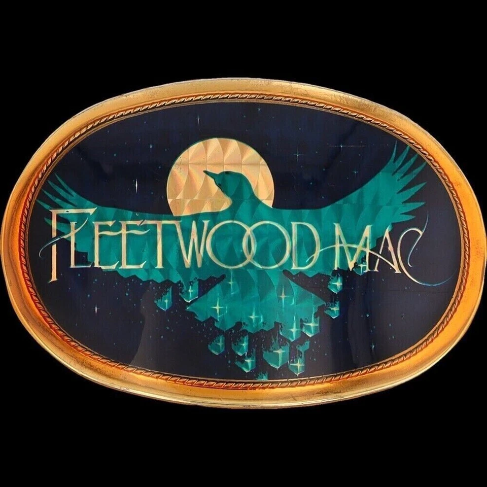 Fleetwood Mac Aucoin Pacifica 摇滚音乐嬉皮乐队 70 年代复古皮带扣 — 第 3/4 张图片