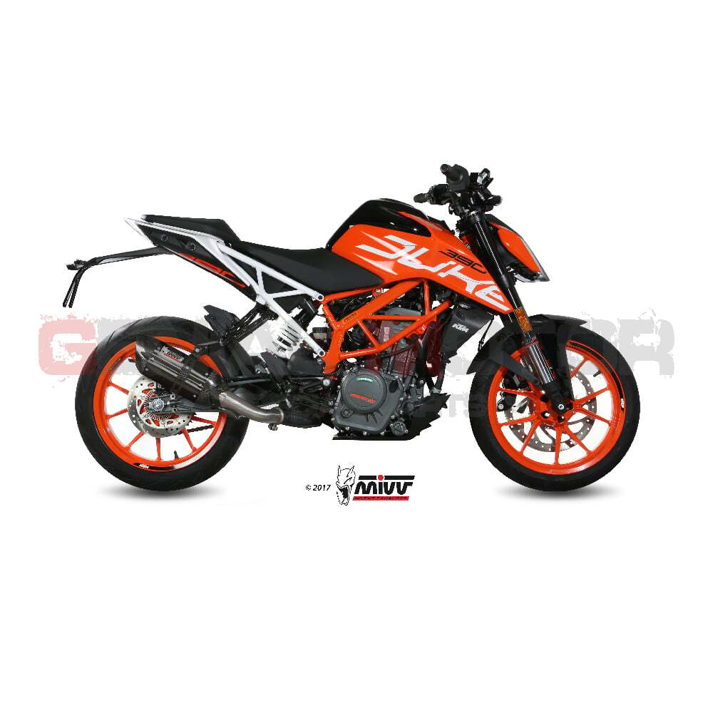 Mivv Exhaust Muffler Suono Black Stainless Steel for Ktm 390 Duke 2017 > 2020