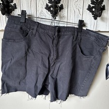 UNIVERSAL THREAD Womens 18/34 Black Cut Off Vintage Midi Stretch Jean Shorts 4"