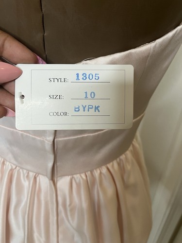 Allure Bridal Baby Pink Ruffled Halter Top Dress - Picture 10 of 12