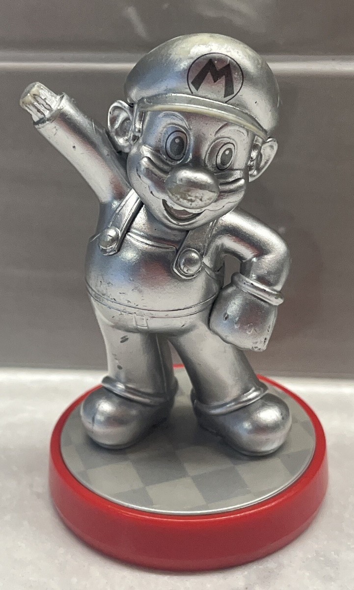 Silver Mario Amiibo Super Mario Bros. Series TESTED READ
