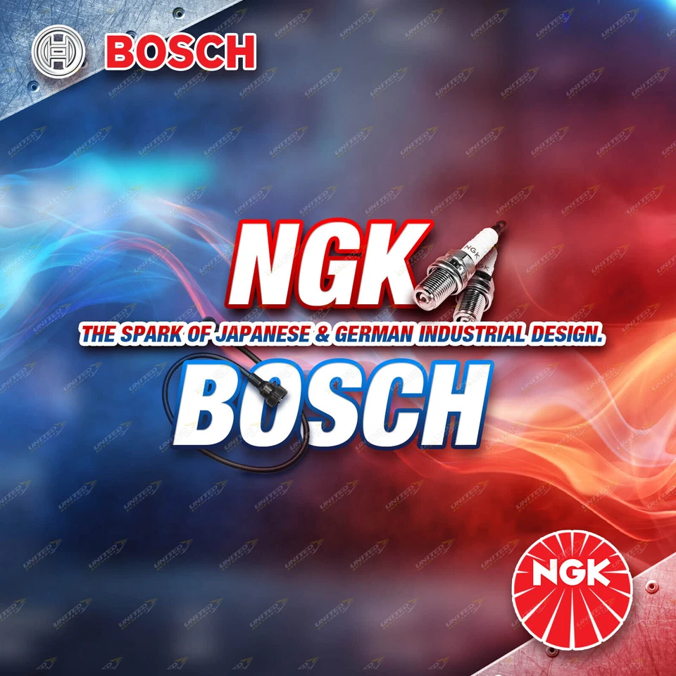 6 x NGK Spark Plugs + Bosch Ignition Leads Kit for Nissan Skyline R31 CJR31 3.0L - image 2 of 2