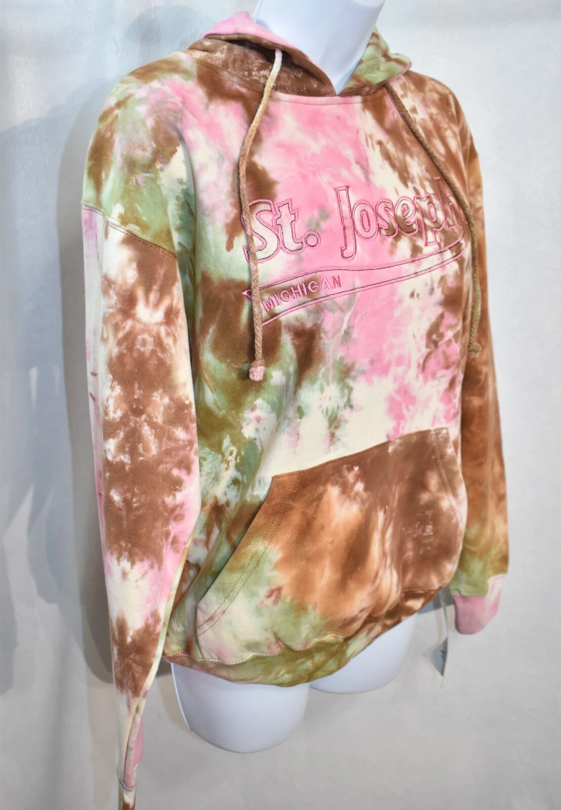 VETEMENTS Felpa Exist Michigan St.Joseph tie dye con cappuccio taglia small