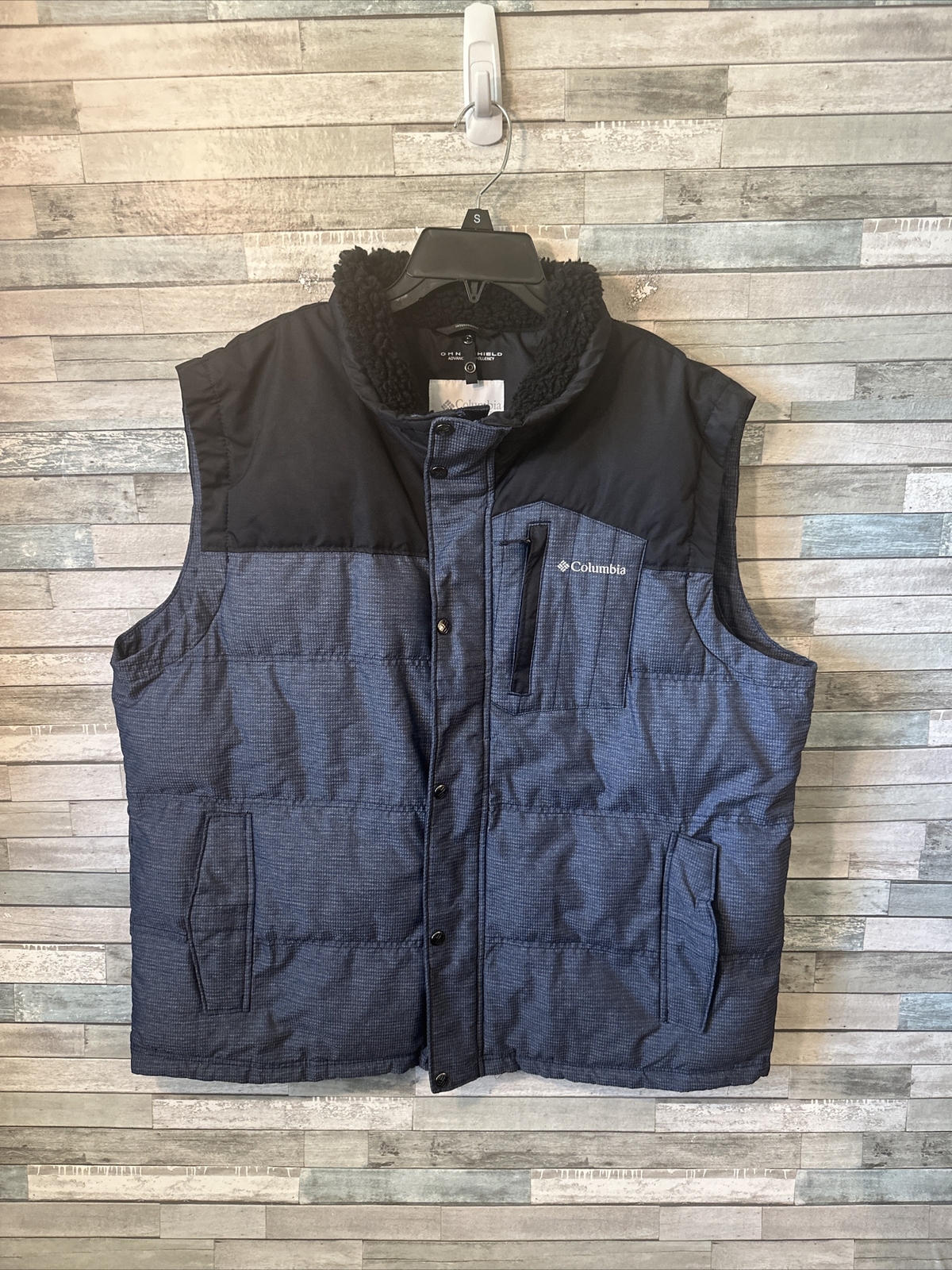 Men’s Columbia Vest Omnishield Interchange Blue Size… Gem