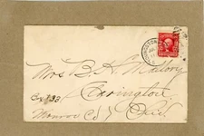 YOUNGSTOWN, OHIO (CDS) TO CLARINGTON, OHIO (CDS BACK SIDE) - JULY 1908