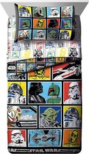 Star Wars Classic Grid Kids Bed Set-AB08MJSWP214, AB08MJVHZV14, AB08MHTPGBQ4