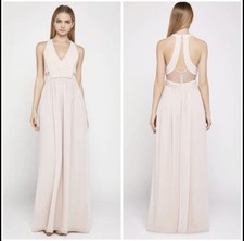 NWT BCBG PLEATED LACE AND CHIFFON MAXI DRESS SIZE 6