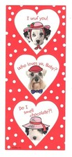 Vintage American Greeting Sticker VALENTINE DOGS SAYINGS 1 Sheet SD20