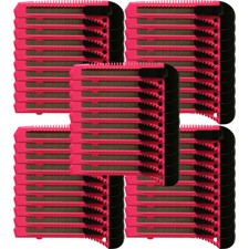 50 Safety Box Cutter Utility Knife Retractable Snap off Razor Blade NEON PINK