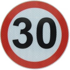 Notice Sign 30 Km/H Speed Warning Sticker Truck Trailer Reflective
