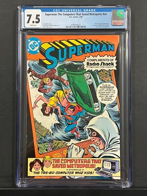 Superman: The Computers That Saved Metropolis #nn CGC 7.5 WP Radio Shack RARE