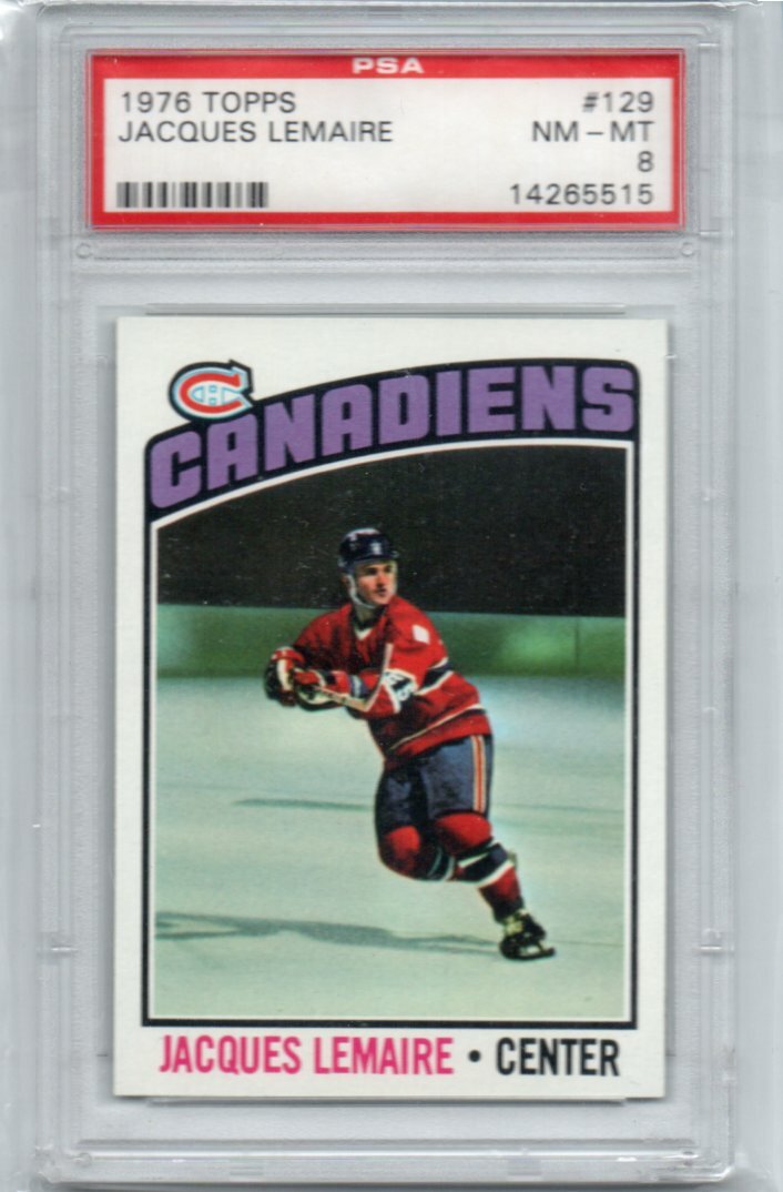1976 Topps Jacques LeMaire # 129 PSA8