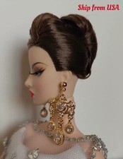 Earrings For Fashion Royalty Integrity Poppy Parker NuFace Dolls Crystal Jewelry