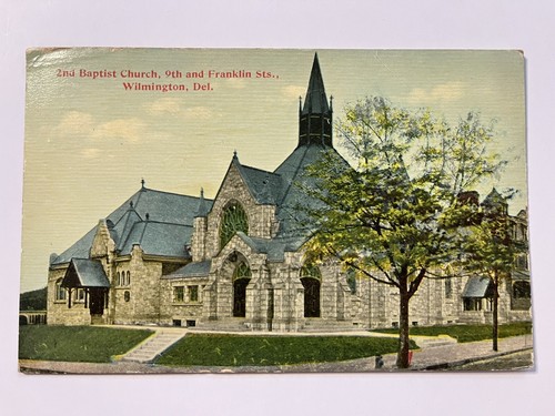 2nd Baptist Church, Wilmington, Delaware DE Postcard ~ DB, Posted 1911 - Bild 1 von 2