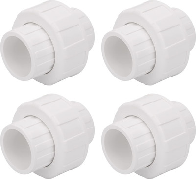 4Pcs 1'' PVC Union Coupling Pipe Fitting (Socket X Socket) 1Inch PVC Slip Union P