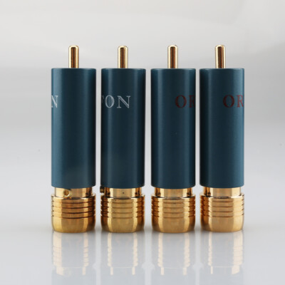 4 Pcs Ortofon 24K Gold Plated HiFi Audio Locking RCA Connector Plug Terminal DIY