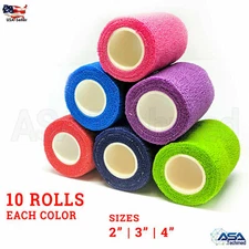 Self Adherent Wrap Adhesive Bandage Gauze Rolls Elastic First Aid Medical Tape