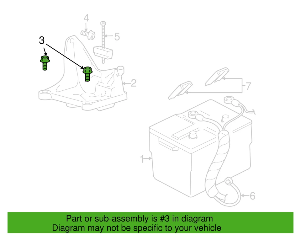 Paquete de 3 pernos de sujeción originales Ford OEM N808480-S439 Foto 3 de 4