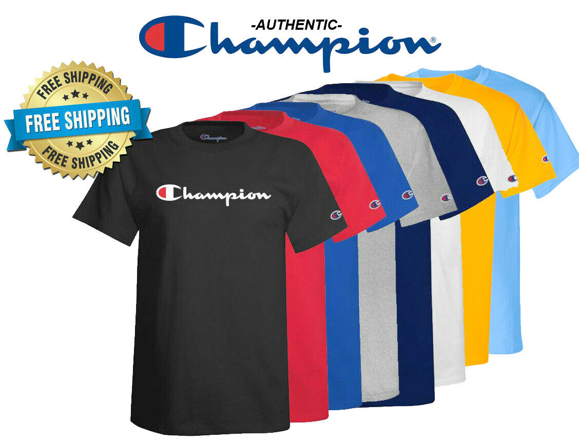 Champion Classic Jersey Logo T-Shirt---Brand New---Various | eBay