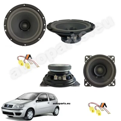 Kit De 4 Haut-Parleurs À Double Cones Avant Et Arrière Pour Fiat Punto 188 - Photo 1/4