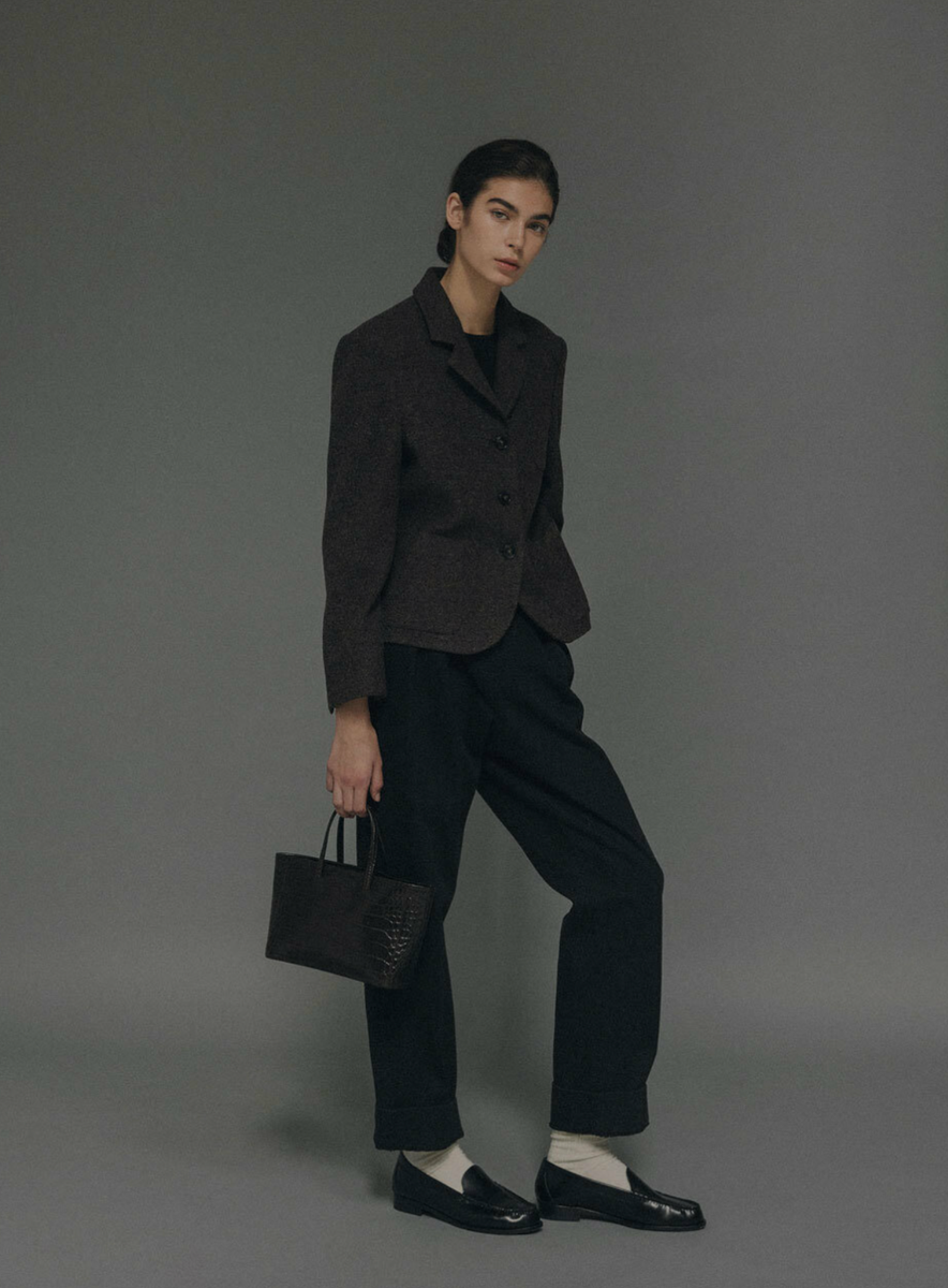 NOTHING WRITTEN Ain croco tote bag (Black) | eBay