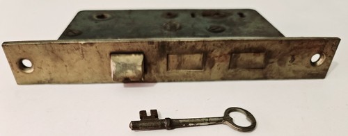 Corbin Cast Iron Door Lock 2-Deadbolts with Bronze Faceplate - Picture 2 of 8