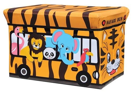 NEW Safari Bus Kids Folding Storage Bin Toy Box Clothes Books Nursery  Bedroom | eBay