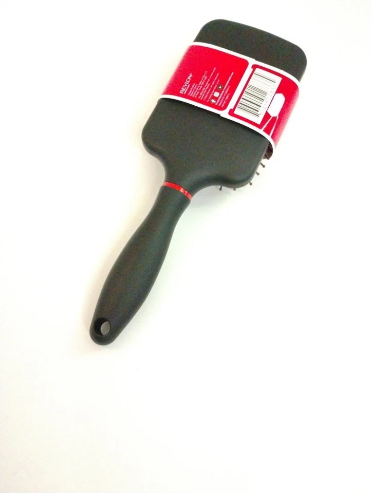 Revlon Straight and Smooth Soft Feel Paddle Hair Brush Black and Red  - Image 4 of 4