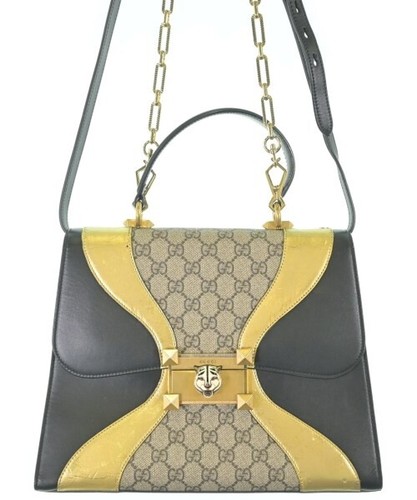 GUCCI Handbag Y2K 2way Animal Studs GG Supreme Leather Vintage Auth From Japan