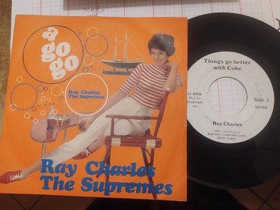 7'' WERBUNG THINGS GO BETTER WITH COKE RAY CHARLES THE SUPREMES EX/EX+