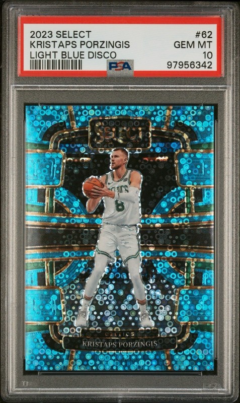 2023 Select Kristaps Porzingis Light Blue Disco /99 PSA 10