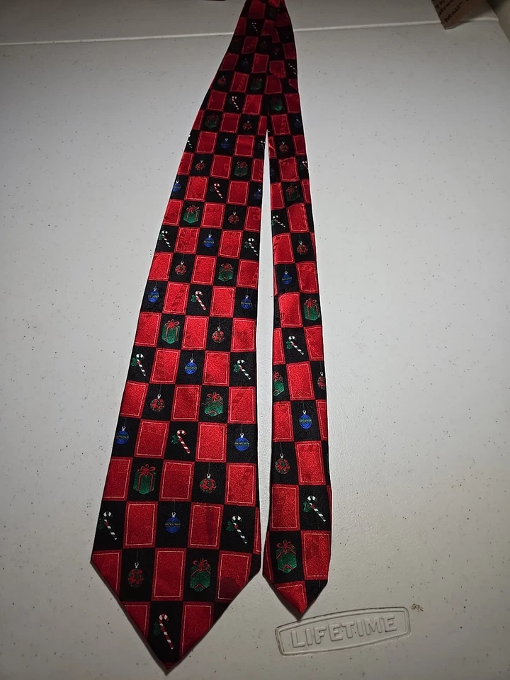 Галстук Yule Tie Greetings Christmas галстук Santa Reindeer от MMG HALLMARK галстук - Изображение 3 из 4