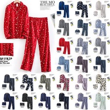 Ladies Cotton Pyjamas Christmas Nightwear Sets Loose Tops Pants Pjs Loungewears